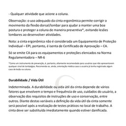 CINTA ERGONÔMICA - POSTURY - G - 4