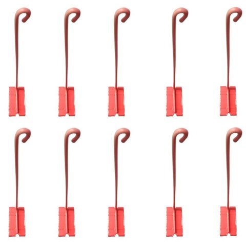 Kit 10x Ganchos Vermelho Multiuso 23cm