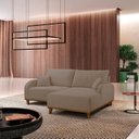 Ver imagem 1 de Sofá 2 Lugares com Chaise Lado Direito 185cm em Veludo Mercúrio Marrom