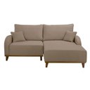 Ver imagem 5 de Sofá 2 Lugares com Chaise Lado Direito 185cm em Veludo Mercúrio Marrom