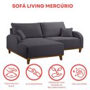 Ver imagem 6 de Sofá 2 Lugares com Chaise Lado Esquerdo 185cm em Veludo Mercúrio  