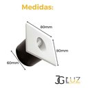 Ver imagem 5 de Kit 4 Embutido Led 3w Balizador Parede Quadrado Quente - Branco - Preto