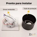Ver imagem 3 de Kit 4 Embutido Led 3w Balizador Parede Quadrado Quente - Branco - Preto