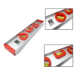 Nível de Alumínio 30cm 3 Bolhas Profissional - 2