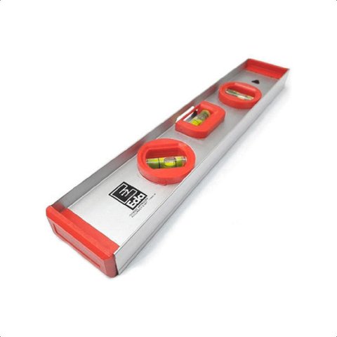 Nível de Alumínio 30cm 3 Bolhas Profissional