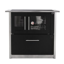 Fogão a Lenha Eclipse Dirireito Preto Chapa Vitroceramica N2 - 3