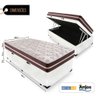 Cama Box com Baú Solteiro + Colchão de Molas - Anjos - Classic Superlastic 88cm - Branco - 2