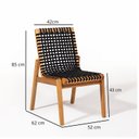 Ver imagem 6 de Conjunto 4 Cadeiras 1 Banco 1 Mesa 180cm - Varanda Coberta/Área Gourmet Traço Preto/Stain Jatobá/Cor