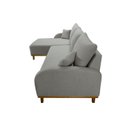 Ver imagem 5 de Sofá 3 Lugares com Chaise Lado Esquerdo 250cm em Linho Mercúrio Cinza