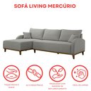 Ver imagem 7 de Sofá 3 Lugares com Chaise Lado Esquerdo 250cm em Linho Mercúrio Cinza