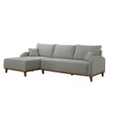 Ver imagem 2 de Sofá 3 Lugares com Chaise Lado Esquerdo 250cm em Linho Mercúrio Cinza