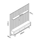 Ver imagem 4 de Rack com Painel Nobre Clean 2.2 com Pés Naturale com Off White - Gelius Móveis