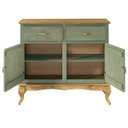Ver imagem 5 de Balcão Buffet de Madeira com 2 Portas e 2 Gavetas Verde Oliva