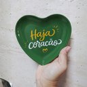 Ver imagem 4 de Prato de Vidro Coração Petisqueira Haja Coração Brasil Copa do Mundo Decoração Mesa Posta