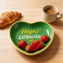 Ver imagem 3 de Prato de Vidro Coração Petisqueira Haja Coração Brasil Copa do Mundo Decoração Mesa Posta