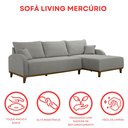Ver imagem 6 de Sofá 3 Lugares com Chaise Lado Direito 250cm em Linho Mercúrio Cinza