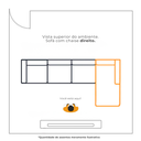 Ver mais imagens de Sofá 3 Lugares com Chaise Lado Direito 250cm em Linho Mercúrio