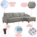 Ver imagem 5 de Sofá 3 Lugares com Chaise Lado Direito 250cm em Linho Mercúrio