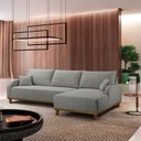 Ver imagem 1 de Sofá 3 Lugares com Chaise Lado Direito 250cm em Linho Mercúrio