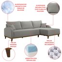 Ver imagem 5 de Sofá 3 Lugares com Chaise Lado Direito 250cm em Linho Mercúrio