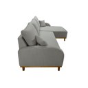 Ver imagem 4 de Sofá 3 Lugares com Chaise Lado Direito 250cm em Linho Mercúrio