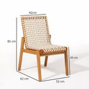 Ver imagem 4 de Conjunto 1 Banco 4 Cadeiras e 1 Mesa 180cm Traço Bege/Stain Jatobá/Corda Areia