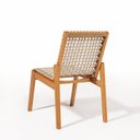 Ver mais imagens de Conjunto 1 Banco 4 Cadeiras e 1 Mesa 180cm Traço Bege/Stain Jatobá/Corda Areia