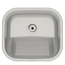 Ver imagem 1 de Tanque para Lavanderia 19l Aço Inox Escovado Tramontina Hera Compact de Encaixe Cuba Área de Servi