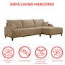 Sofá 3 Lugares com Chaise Lado Direito 250cm em Linho Mercúrio - 6