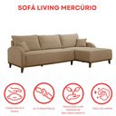 Ver imagem 6 de Sofá 3 Lugares com Chaise Lado Direito 250cm em Linho Mercúrio Bege