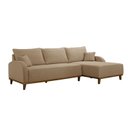 Ver imagem 2 de Sofá 3 Lugares com Chaise Lado Direito 250cm em Linho Mercúrio Bege