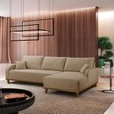 Ver imagem 1 de Sofá 3 Lugares com Chaise Lado Direito 250cm em Linho Mercúrio Bege