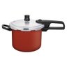 Panela de Pressão Rochedo Pratic Antiaderente Fechamento Externo Vermelha 4,5l - 1