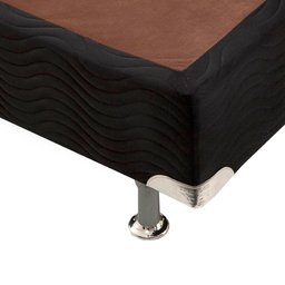 Base de Cama Box Camurca Preto Casal 138 Cm (larg) Alto - 42900 - 2 Base de Cama Box Camurca Preto Casal 138 Cm (larg) Alto - 42900 - 2