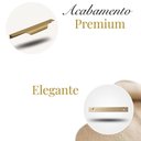 Ver imagem 2 de Kit 30 Puxador Wave Cava para Porta Gaveta de Alumínio 200mm - Ouro