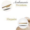 Ver imagem 2 de Kit 30 Puxadores Ouro Wave Cava 200mm Alumínio para Móveis MDF Porta e Gaveta