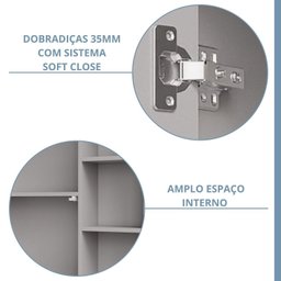 Espelheira para Banheiro 1 Porta Treviso - 6