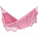 Ver imagem 1 de Rede de Descanso Dormir Casal Rosa Bebê Algodão 300kg Gigant