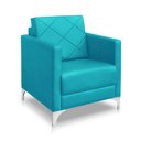 Ver imagem 2 de Kit 2 Poltrona Helena Decorativa Clinica e Recepção:azul Turquesa