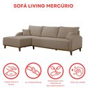 Ver imagem 7 de Sofá 3 Lugares com Chaise Lado Esquerdo 250cm em Veludo Mercúrio Marrom
