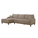 Ver imagem 2 de Sofá 3 Lugares com Chaise Lado Esquerdo 250cm em Veludo Mercúrio Marrom