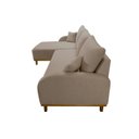 Ver imagem 5 de Sofá 3 Lugares com Chaise Lado Esquerdo 250cm em Veludo Mercúrio Marrom