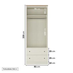 Conjunto Dormitório 1 Cama Solteiro 1 Guarda-roupa 2 Portas Ananda Cabecasa Madeiramadeira - 4