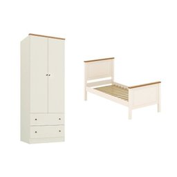 Conjunto Dormitório 1 Cama Solteiro 1 Guarda-roupa 2 Portas Ananda Cabecasa Madeiramadeira - 2