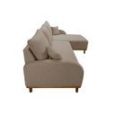 Ver imagem 5 de Sofá 3 Lugares com Chaise Lado Direito 250cm em Veludo Mercúrio Marrom