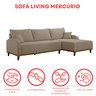 Sofá 3 Lugares com Chaise Lado Direito 250cm em Veludo Mercúrio   - 7