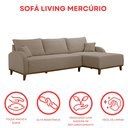 Ver imagem 7 de Sofá 3 Lugares com Chaise Lado Direito 250cm em Veludo Mercúrio Marrom