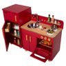 Cozinha Infantil Completa com Geladeira Vermelho Fabrink - 2