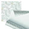 Papel de Parede Adesivo Relevo Branco e Dourado 3d 2,80m - 1