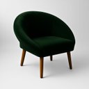 Ver imagem 5 de Poltrona Decorativa para Sala de Jantar Tecido Veludo Premium Estrutura Resistente Pés Palito